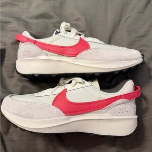 Nike White and Red Athletic Shoes